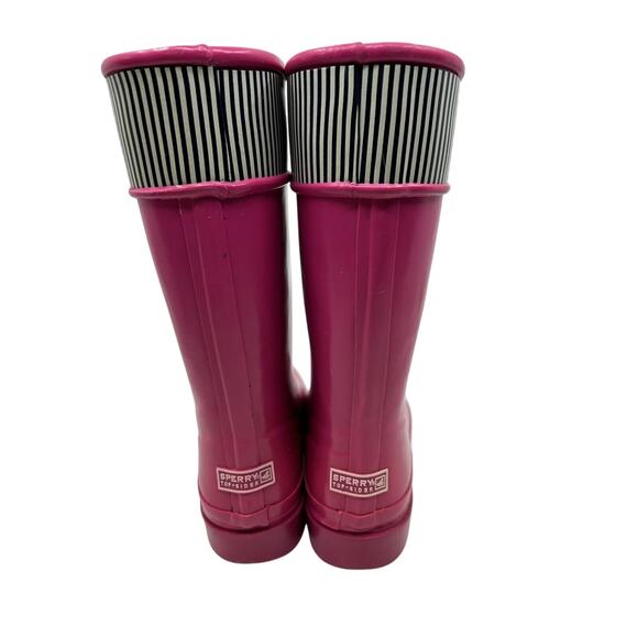 Sperry Topsider Girls Pelican Pink Rain Boots Size 2 Fleece-Lined Waterproof - Picture 3 of 7